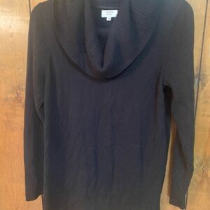 Crown & Ivy Black Cowl Neck Sweater